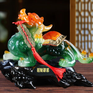 Tỳ Hưu Phong Thủy Xanh Ngọc Đỏ Size 22cm